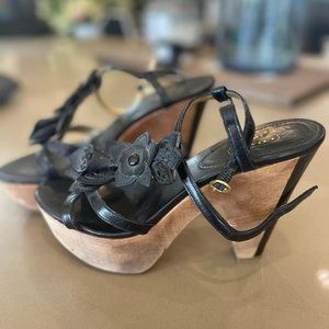 Coach Jenna Platform with Wood Heel